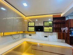 L Shaped Modular Kitchen Services Layout L-shape Material Wooden Appearance Modern Service Location UP Design Approach - Image 1