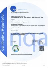 Certificate of Quality Management System certificate from Zhejiang Tongsheng Electronic Co., Ltd.