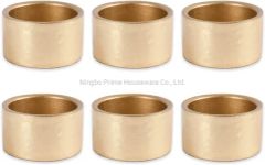 Napkin Rings for Weddings, Dinners, Parties, or Everyday Use, Set of 6, Shimmer Gold - Image 1
