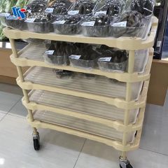 Multi-Layer Storage Cart Movable Floor Rack for Car Rental Snack Storage Trolley - Image 3