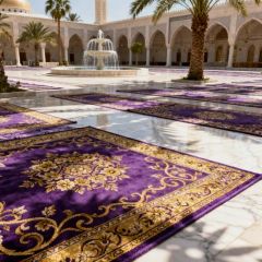 Factory Direct Sales Wholesale Muslim Embossed Worship Blanket Prayer Mat Islamic Prayer Rug with Tassels - Image 6