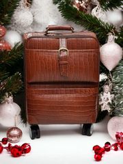 Genuine Buffalo Leather Travels Trolley - Image 6