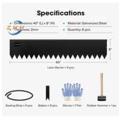 Galvanized Steel 1.5mm Garden Edging Custom 15D MOQ500 MOQ 500PCS Model NO. 26 Origin China Thickness 1.5mm Color Customized - Image 1