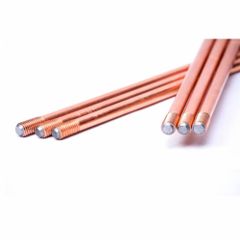 Solid Copper Earth Rods Material Copper Certification Iso 9001 Corrosion Resistance High Installation Method Threaded Grounding Performance Low - Image 1