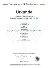 German patent certificate from Jiaxing Nordkang Smart Home Co., Ltd