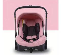 Brand New 2-in-1 Baby Stroller & Car Seat – Pink Color Pink Harness System Comfortable And Safe Function 2-in-1 Baby Stroller And Car - Image 2