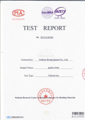 TEST REPORT certificate from FOSHAN STRONG QUARTZ CO., LTD