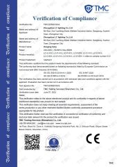 Verification of Compliance certificate of Zhongshan LC lighting Co.,Ltd. – certificate photo, supplier certificates section