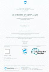 GRS certificate from Broad Origin Inc.