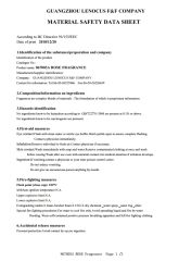 MSDS certificate from Guangzhou Lenocus Flavors & Fragrances Company