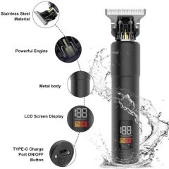 Factory Wholesale Hair Clippers Professional Razor Trimmer Gender Men Trademark SLS Net Weight 182g Model NO. SLS-306T Main Materials ABS - Image 5
