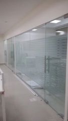 Glass Partition Works Height 7 Feet Features good Material Glass Site Location Hyderabad Type of Glass Clear Glass Partition Type Fixed - Image 2
