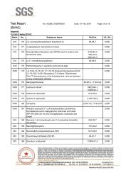 PIGMENT BLUE 153-SVHC-15 certificate of ORIEN CHEMICAL CO., LTD. – certificate photo, supplier certificates section