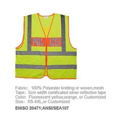 High Visibility with Zipper Warning Reflective Safety Vests Logo Custom MOQ 3000 PCS Package OPP Bag Model NO. 606009 Sample - Image 6