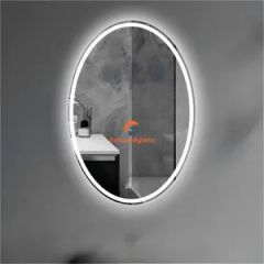 LED Mirror 400K White Lighted Waterproof Fogless 5mm Silver Copper Free 1Y CE RoHS IP44 - Image 1