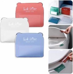 Plastic Toilet Seat Lifter Color White Shape Square Material Plastic Installation Method Self-adhesive 3m Tape Comfort Level More Comfortable Riding - Image 1