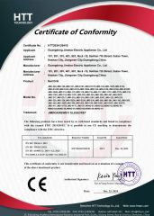 EMC certificate from Foshan Elesecret Electronics Technology Co Ltd