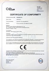 Automatic Toe Lasting Machine certificate from Wenzhou Dashun Machinery Manufacture Co., Ltd.