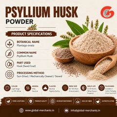 Pure Psyllium Husk Powder for Digestive Health & Fiber Supplement - Image 1
