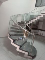 Sillver Stairs Ss Glass Railing, For Home, Material Grade: 304 - Sahajanand  Engineering Company