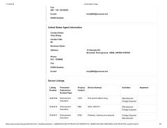 FDA PAGE 3 certificate of Changzhou Perfect Import and Export Co., Ltd. – certificate photo, supplier certificates section