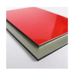 4mm Alu ACP Panel PVDF Coating Red 1220x2440mm CE ASTM ISO Geeshine 1Y MOQ100 - Image 1