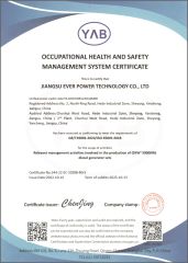 ISO45001-2018 certificate from Jiangsu Ever Power Technology Co., Ltd.