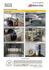 SGS certificate from Shandong Focus Packing Materials Co., Ltd.