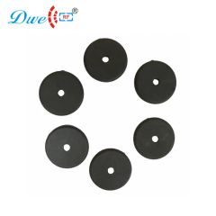 Customized UHF Round Black Washable RFID Transponder Labels Laundry Tag for Garment - Image 1