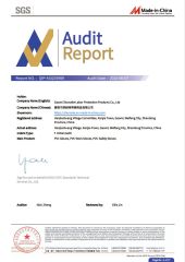 SGS AUDIT REPORT certificate from Gaomi Shunaite Labor Protection Products Co., Ltd