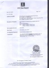 FIRE RETARDANT certificate of GUANGDONG ZHIDA FURNISHINGS INDUSTRIAL CO., LTD – certificate photo, supplier certificates section