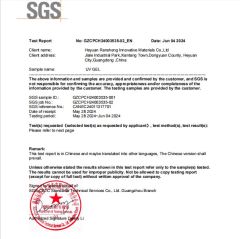 ROHS certificate from Heyuan Ransheng Innovative Materials Co., Ltd.
