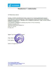 Manufacturer's Authorization certificate from TRYTE TECHNOLOGY (HUNAN) DEVELOPMENT CO., LTD.