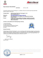 MIC BV certificate from Weifang Dragon Machinery Technology Co., Ltd.