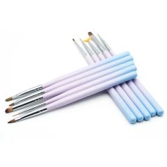 Multifunction Purple Color Nail Brush Set MOQ 10PCS OEM Welcomed Trademark GUYO Material Nylon Size Customized Sample - Image 2