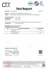 Lead Free Test Report certificate from Guangzhou Qisheng Garment Accessories Co., Ltd.