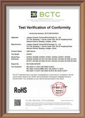 RoHS certificate from Jiangsu Suweier Science Technology Co., Ltd.