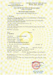 Business Registration Certificate certificate from Min Beauty