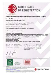FSC certificate from Yangzhou Ease Homeware & Gifts Co., Ltd.
