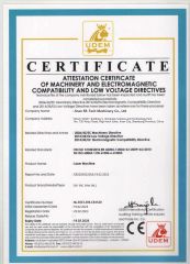 CE for laser certificate from Jinan Sr-Tech Machinery Co., Ltd