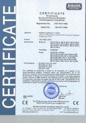 LED TUBE EMC certificate from Rayborn Lighting Industry Co., Ltd.