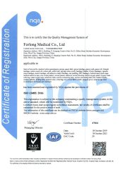 ISO13485:2016 certificate of FORLONG MEDICAL CO., LTD. – certificate photo, supplier certificates section