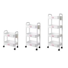 Household Book Storage Organizer Removable Trolley Kitchen Plastic Storage Racks - Image 6