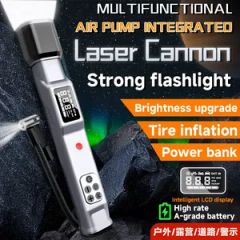 Skylla Air Pump Inflator Flashlight Cordless Portable Air Compressor Motorcycle Car Tire Inflator - Image 1