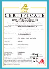 CE certificate for tablet press machine certificate of Nanjing Welead Pharm Machinery Tech Co., Ltd. – certificate photo, supplier certificates section