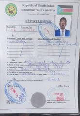 Export Licence  certificate from Amigo General Trade Co.LTD