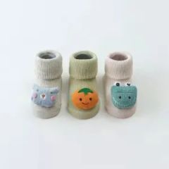 Custom Cartoon Non Slip Doll Dispensing Baby Infant Socks Bobble Thermal Socks - Image 6