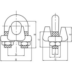 OEM/ODM Custom Rigging Support U. S. Type Drop Forged Wire Rope Clips - Image 2