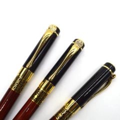 Gift Promotional Fountain Pen Color Black Origin China Open Style Click Material Plastic Kind Oil Ball Pen HS Code - Image 1