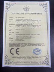 CE Rohs certificate of Shenzhen BEXKOM Electronics Co., Ltd. – certificate photo, supplier certificates section